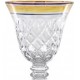 Taça Para Licor Lapidada Com Borda Dourada Em Vidro